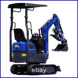 Free Shipping 13.5HP Mini Excavator 1 TON B&S EPA Engine Hydraulic Thumb Digger
