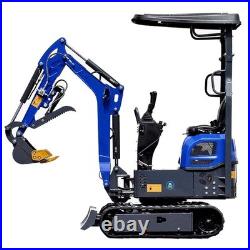 Free Shipping 13.5HP Mini Excavator 1 TON B&S EPA Engine Hydraulic Thumb Digger