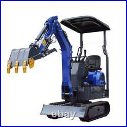 Free Shipping 13.5HP Mini Excavator 1 TON B&S EPA Engine Hydraulic Thumb Digger