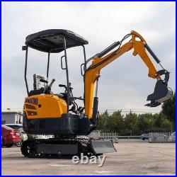 Free Shipping 1500kg Mini Crawler Excavator Small Digger with Gas Engine