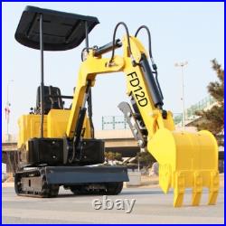 Free Shipping 1Ton Mini Excavator Hydraulic USA Garden Gasoline Crawler Digger