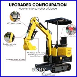 Free Shipping 1Ton Mini Excavator Hydraulic USA Garden Gasoline Crawler Digger