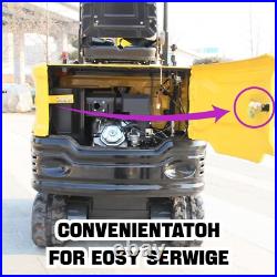 Free Shipping 1Ton Mini Excavator Hydraulic USA Garden Gasoline Crawler Digger