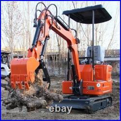 Free Shipping 1-Ton Mini Excavator 13.5HP B&S EPA Gas Engine, Hydraulic Digger