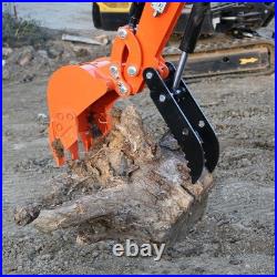 Free Shipping 1-Ton Mini Excavator 13.5HP B&S EPA Gas Engine, Hydraulic Digger