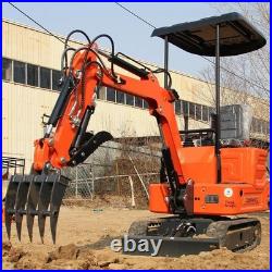 Free Shipping 1-Ton Mini Excavator 13.5HP B&S EPA Gas Engine, Hydraulic Digger