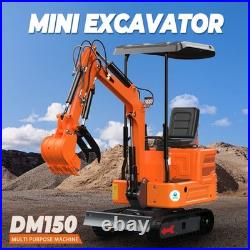 Free Shipping 1-Ton Mini Excavator 13.5HP B&S EPA Gas Engine, Hydraulic Digger