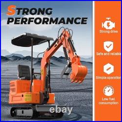 Free Shipping 1-Ton Mini Excavator 13.5HP B&S EPA Gas Engine, Hydraulic Digger