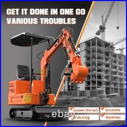 Free Shipping 1-Ton Mini Excavator 13.5HP B&S EPA Gas Engine, Hydraulic Digger