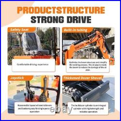 Free Shipping 1-Ton Mini Excavator 13.5HP B&S EPA Gas Engine, Hydraulic Digger