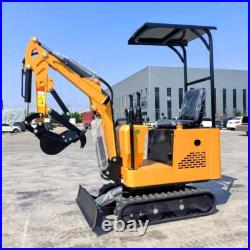 Free Shipping 1 ton 13.5HP Mini Excavator with Retractable Crawler Free Thumb