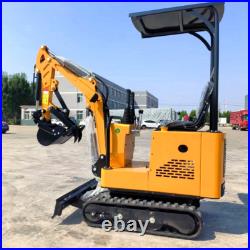 Free Shipping 1 ton 13.5HP Mini Excavator with Retractable Crawler Free Thumb