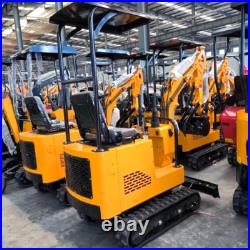 Free Shipping 1 ton 13.5HP Mini Excavator with Retractable Crawler Free Thumb