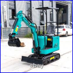Free Shipping 1 ton 13.5HP Mini Excavator with Retractable Crawler Free Thumb