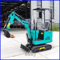 Free Shipping 1 ton 13.5HP Mini Excavator with Retractable Crawler Free Thumb