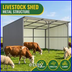 Free Shipping 20'x12' Galvanized Metal Livestock Shelter Building for Farm USA