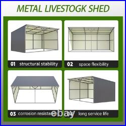 Free Shipping 20'x12' Galvanized Metal Livestock Shelter Building for Farm USA