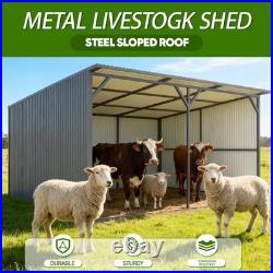 Free Shipping 20'x12' Galvanized Metal Livestock Shelter Building for Farm USA