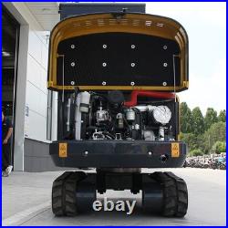 Free Shipping 3.5T Mini Excavator with Hydraulic Thumb, 25HP Kubota Diesel Engine
