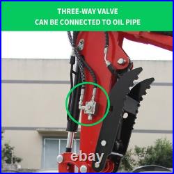 Free Shipping Hydraulic Thumb 1.4ton Mini Excavator Diesel Kubota 11.5HP Garden