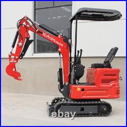 Free Shipping Hydraulic Thumb 1.4ton Mini Excavator Diesel Kubota 11.5HP Garden