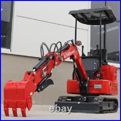 Free Shipping Hydraulic Thumb 1ton Mini Excavator Diesel Kubota 11.5HP US Stock