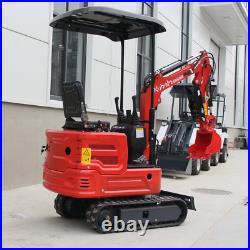 Free Shipping Hydraulic Thumb 1ton Mini Excavator Diesel Kubota 11.5HP US Stock
