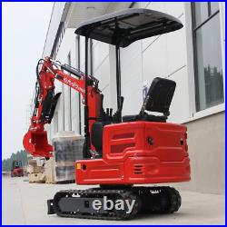 Free Shipping Hydraulic Thumb 1ton Mini Excavator Diesel Kubota 11.5HP US Stock