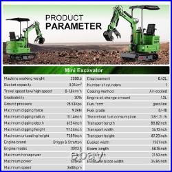 Free Shipping Mini Excavator USA Inventory Crawler Garden 2000lb EPA Digger