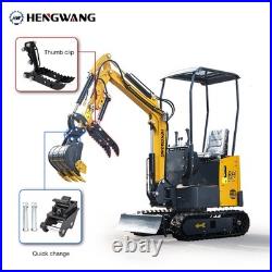 Free Shipping Mini Excavator With Chassis Extension And Boom Swing 13.5HP