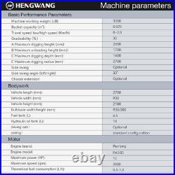 Free Shipping Mini Excavator With Chassis Extension And Boom Swing 13.5HP