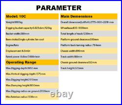 Free Unloading/Ship 1Ton 1.4Ton Mini Excavator 13.5HP Gas Engine Tracked Digger