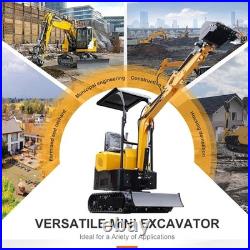 Free Unloading/Ship 1Ton 1.4Ton Mini Excavator 13.5HP Gas Engine Tracked Digger