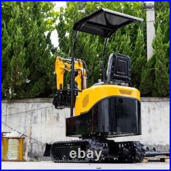 Free Unloading/Ship 1Ton 1.4Ton Mini Excavator 13.5HP Gas Engine Tracked Digger