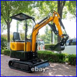 Free Unloading/Ship 1Ton 1.4Ton Mini Excavator 13.5HP Gas Engine Tracked Digger