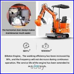 Free delivery. 1 ton brand new mini excavator. Track-type. Hydraulic thumb grip. EPA