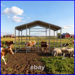 Free ship 13x13ft Galvanized Metal Livestock Shelter Heavy-Duty Cattle Shed US Free ship 13x13ft Galvanized Metal Livestock Shelter Heavy-Duty Cattle Shed US