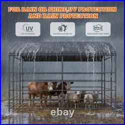 Free ship 13x13ft Galvanized Metal Livestock Shelter Heavy-Duty Cattle Shed US