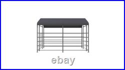 Free ship 13x13ft Galvanized Metal Livestock Shelter Heavy-Duty Cattle Shed US