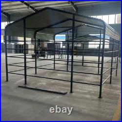 Free ship 13x13ft Galvanized Metal Livestock Shelter Heavy-Duty Cattle Shed US