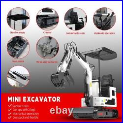 Free ship Mini Excavator 1Ton Mini Digger 13.5hp Gas Tracked Crawler B&S Engine