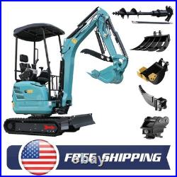 Free ship Mini Excavator Kubota Engine Telescopic side swing Tracked 2.5T Digger