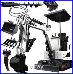 Free shipping 1.2 Ton Mini Excavator 13.5HP Gasoline Powered Compact Digger EPA