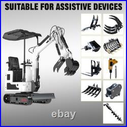 Free shipping 1.2 Ton Mini Excavator 13.5HP Gasoline Powered Compact Digger EPA