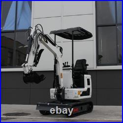 Free shipping 1.2 Ton Mini Excavator 13.5HP Gasoline Powered Compact Digger EPA