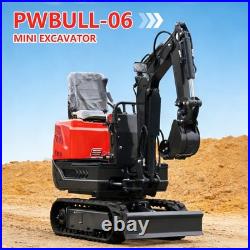Free unload/ship 0.6T Mini Excavator Digger 9.3hp EPA Gas Engine withthumb clamp