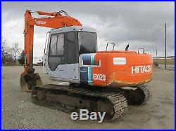 Hitachi EX120-2 Excavator, EROPS with Air, 36' Bucket, Isuzu diesel, 6,280 hours
