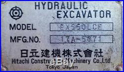 Hitachi EX550 LCE Excavator 5.5 CY Hensley bucket