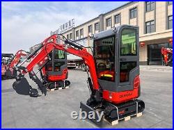 Hydraulic Mini Excavator Digger Kubota Diesel Engine with Air Conditioner&Cab