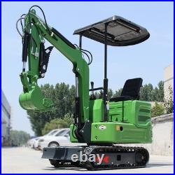 Hydraulic Mini Excavator + Quick Hitch + Grabber Digger B&S EPA Gasoline Engine